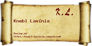 Knebl Lavínia névjegykártya
