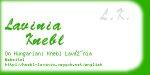 lavinia knebl business card